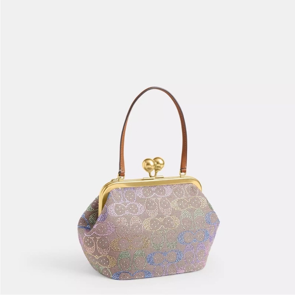 NWT Coach Kisslock 16 Crystal Jacquard - Picture 4 of 12